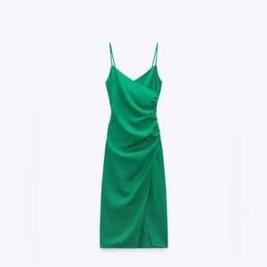 Zara Green Linen blend sundress sz XL